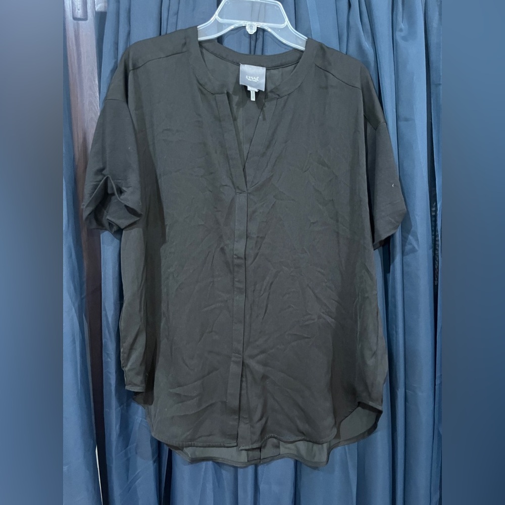 Lysse Charcoal V-Neck Blouse